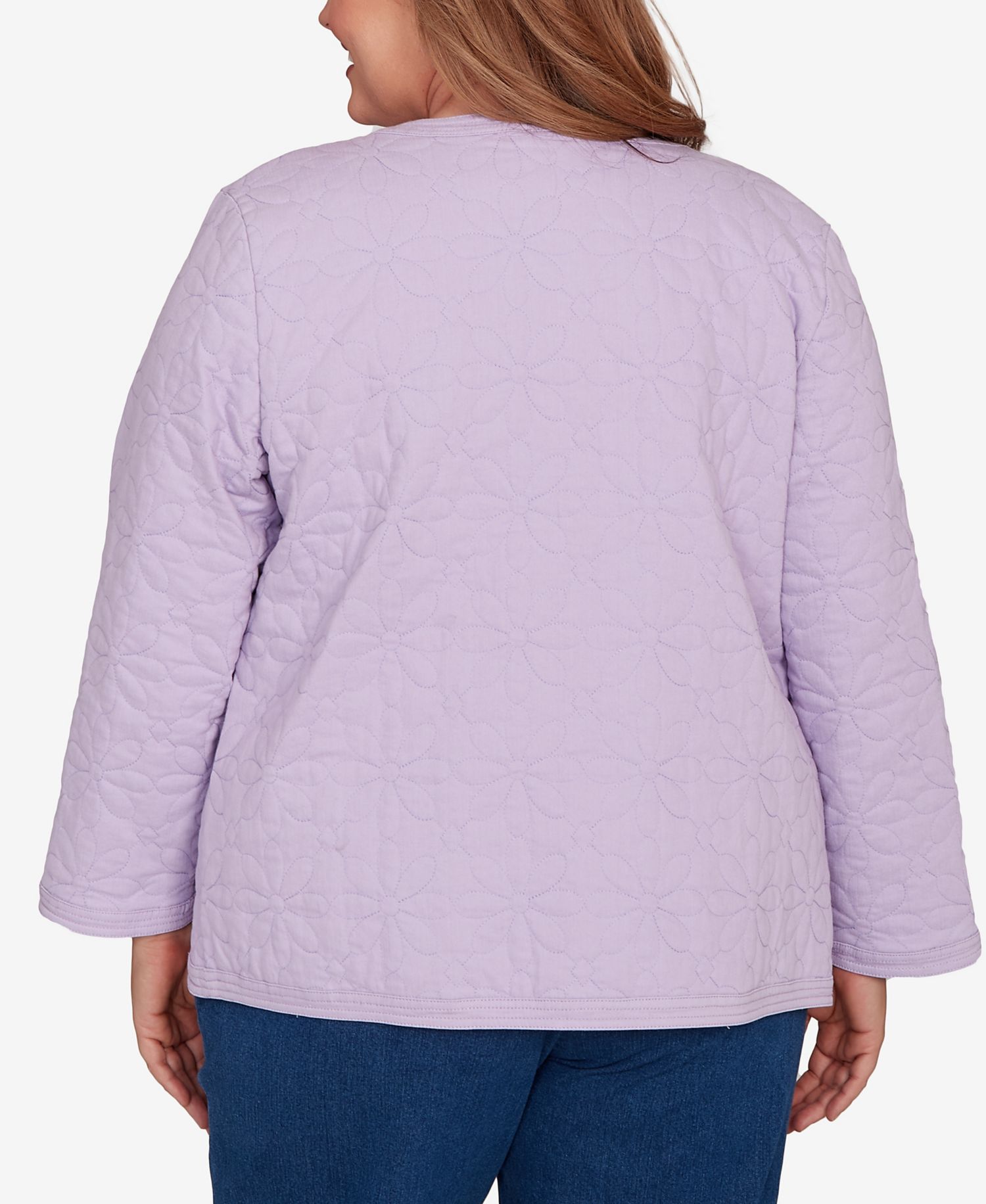 Plus Size Hilton Head Floral Quilted Patchwork Jacket
