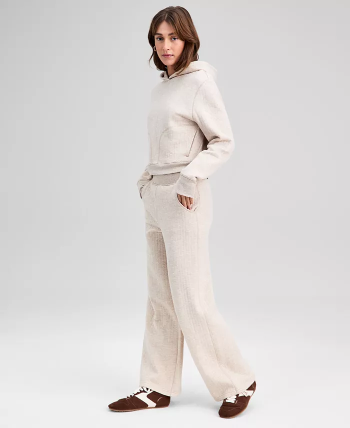 Women's Quilted Wide-Leg Lounge Pants - thumbnail 2