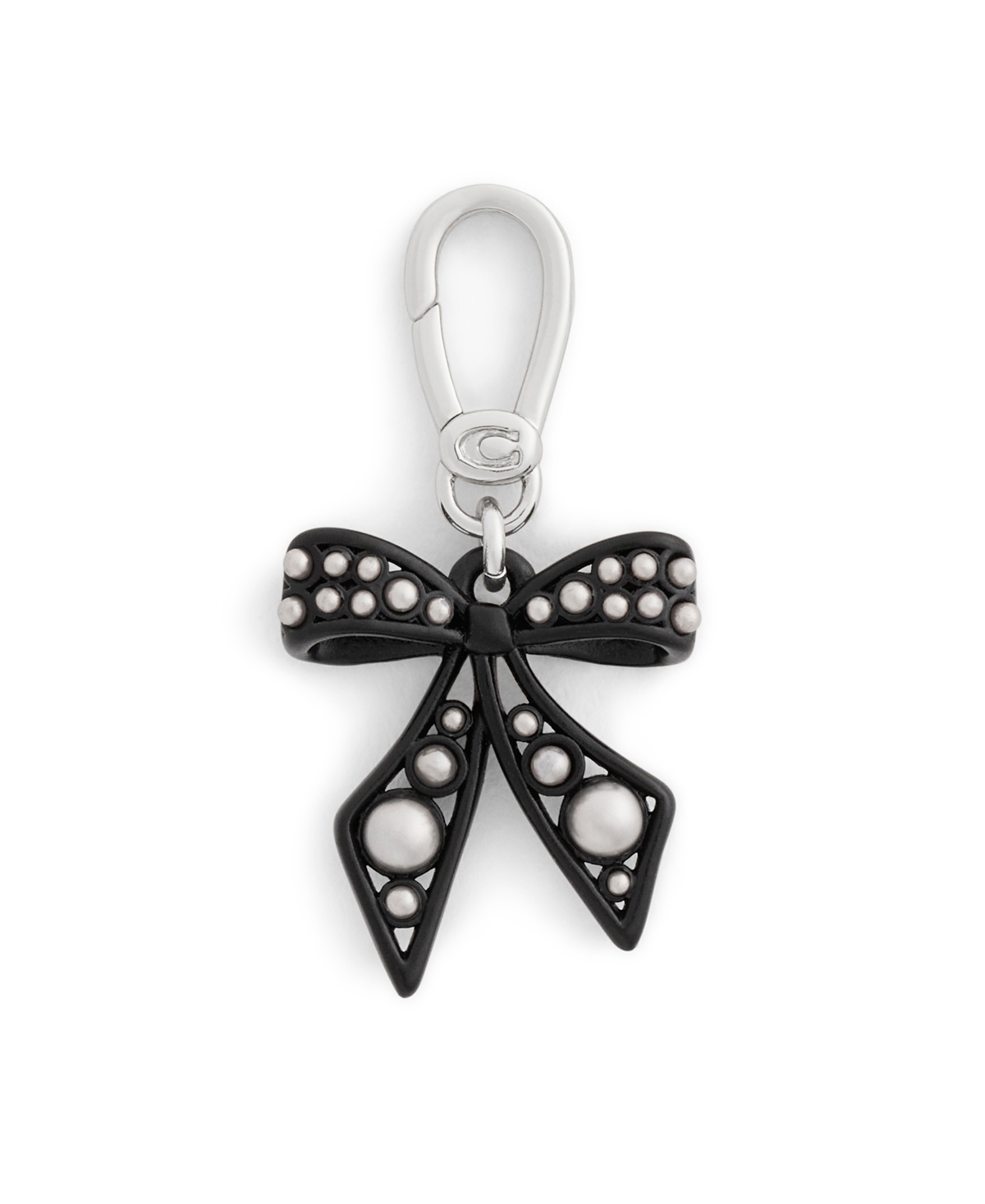 Coach Faux Pearl Collectible Signature Bow Jewelry Charm