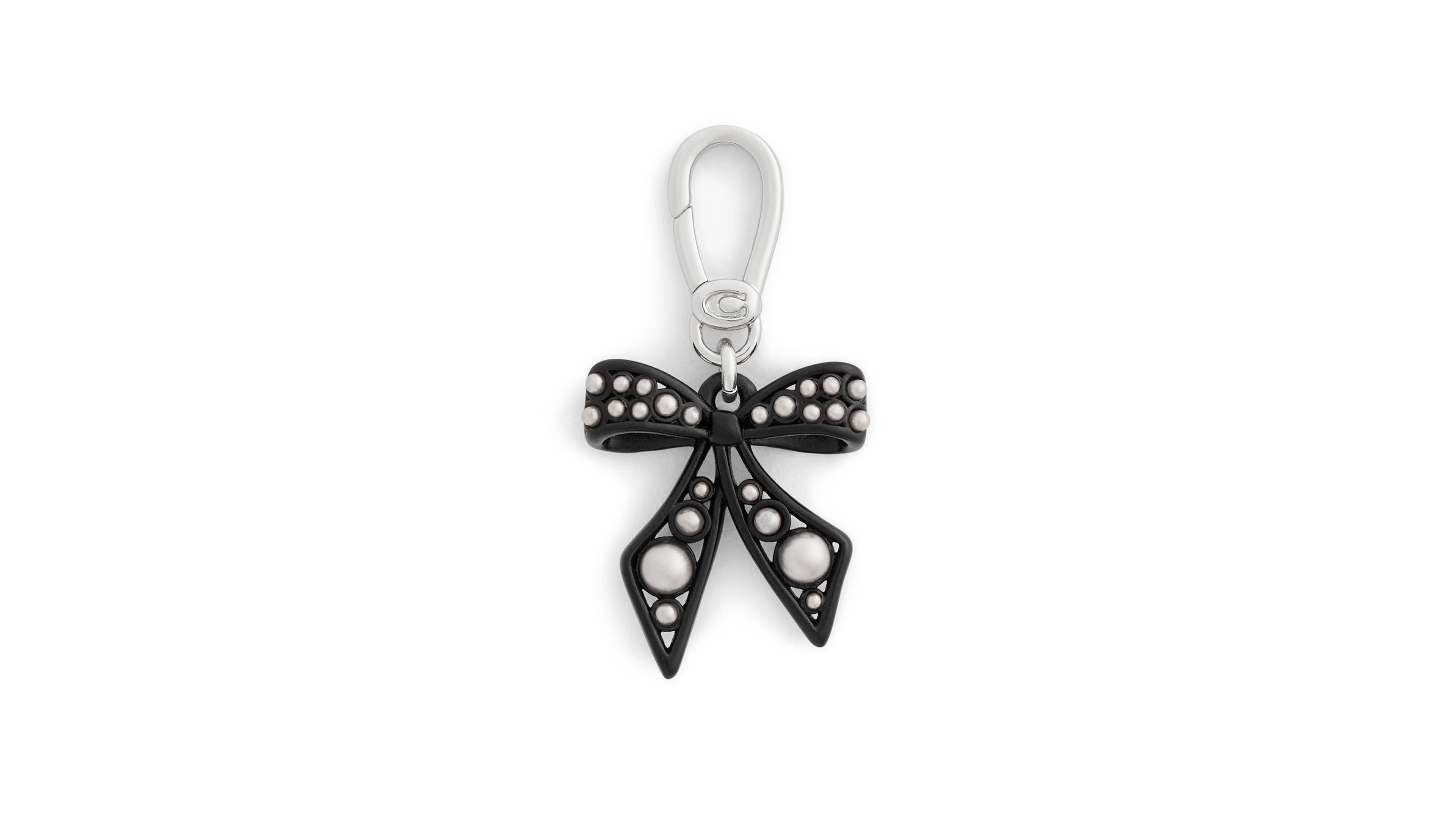 Coach Faux Pearl Collectible Signature Bow Jewelry Charm