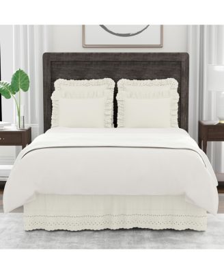 Ruffled Eyelet 14" Drop Bed Skirt, California King