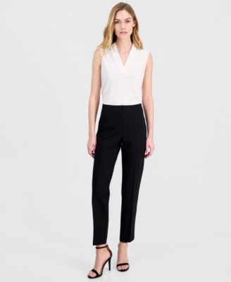 Anne Klein Women's Pull-On Hollywood-Waist Ankle Pants