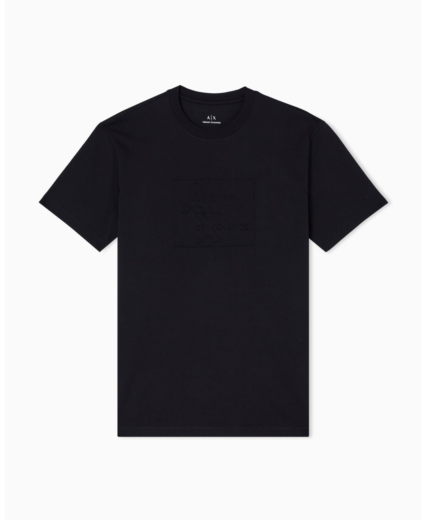 Мужская футболка A|X Armani Exchange Tonal Grid Box Graphic, цвет: Чёрный — фото 5