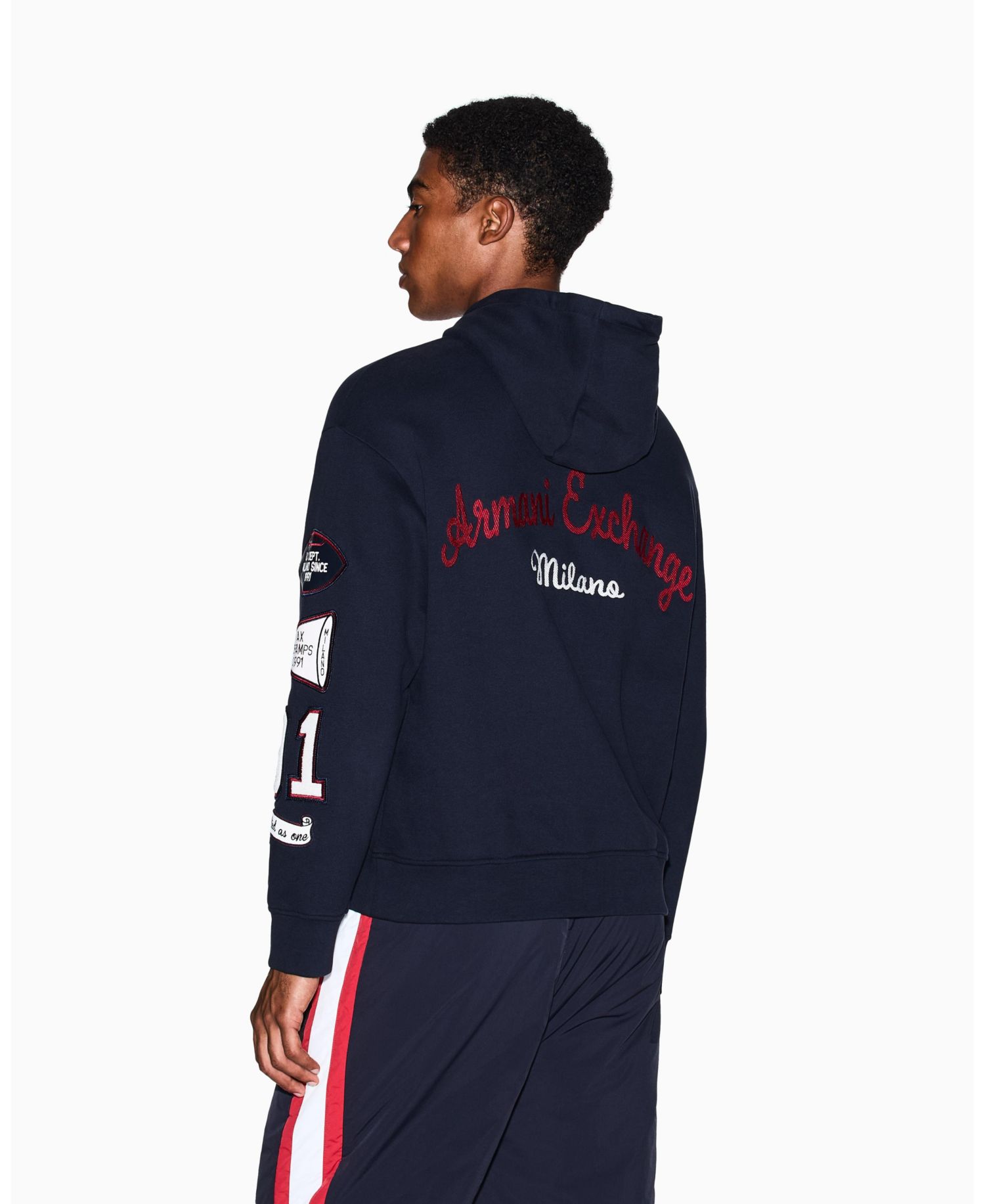Men's Embroidered Multi Badge Hoodie