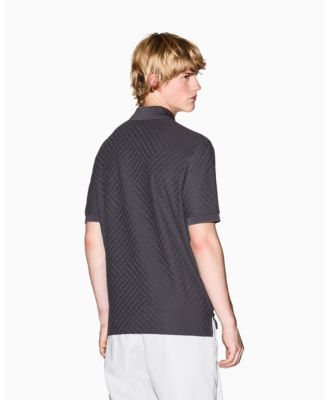 Men's Mercerized Cotton Jacquard Logo Polo Shirt