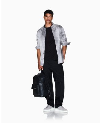 Men's Mercerized Jacquard Allover Logo T-Shirt