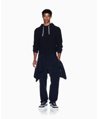 Men's Waffle Knit Hoodie Sweater