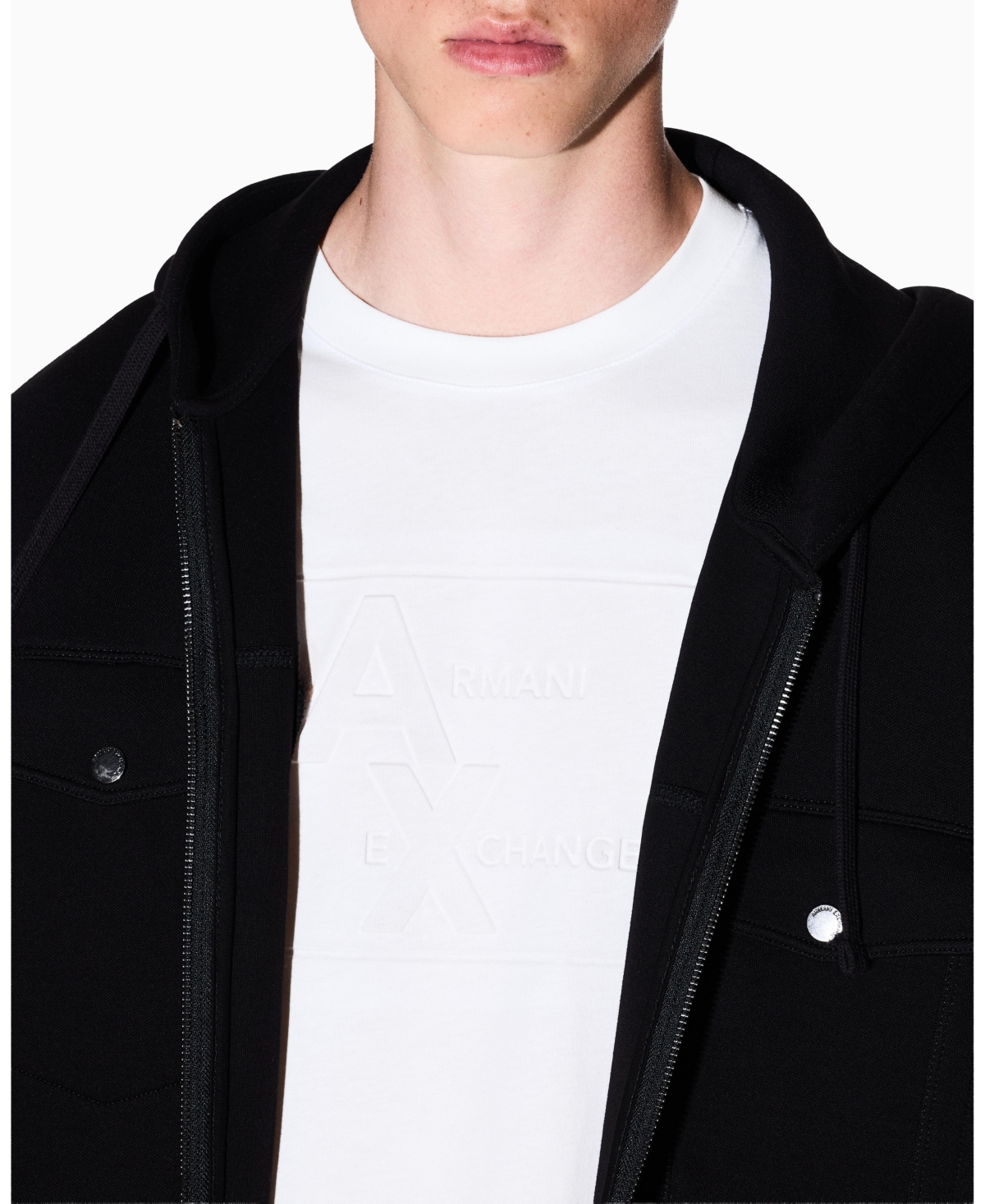 A|X Armani Exchange Men's Tonal Grid Box Graphic T-Shirt