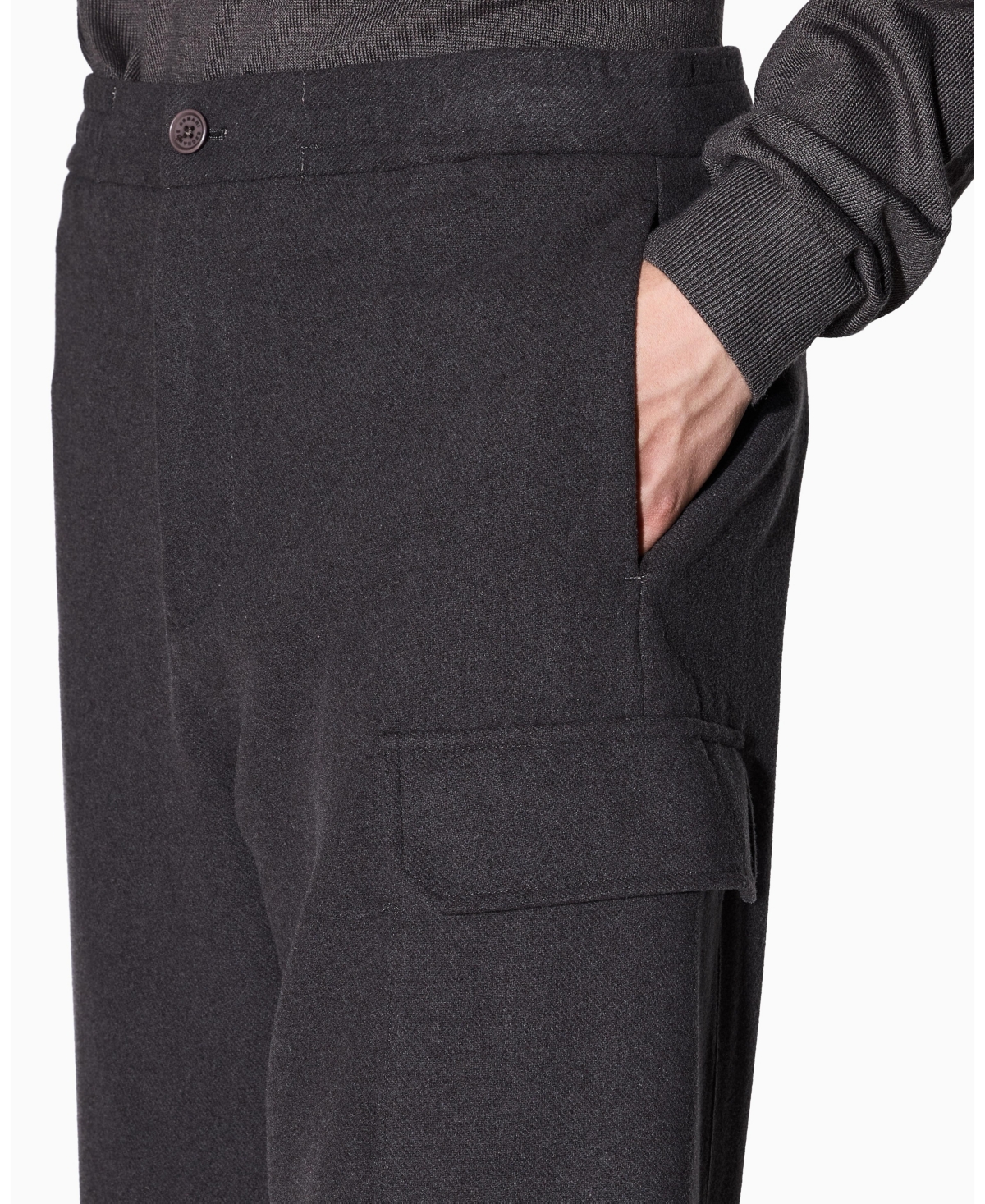 A|X Armani Exchange Men's Cozy Lab Wool Cargo Pants