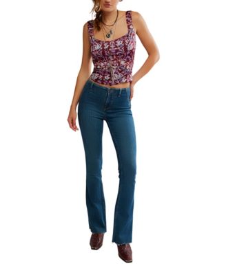 Women's Grace Sleeveless Floral Printed Corset Top