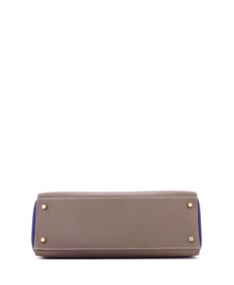  Kelly 32 Handbag Bicolor Epsom with Gold Hardware