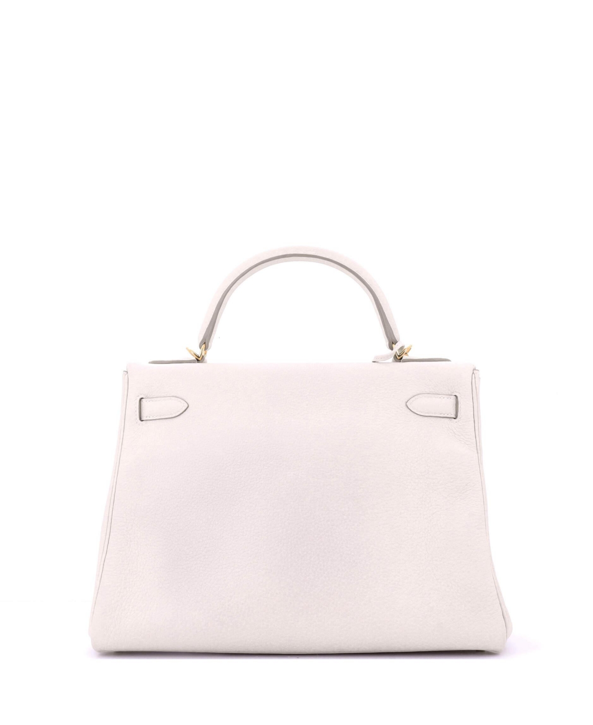 Pre-Owned Hermes Kelly 32 Handbag Light Togo with Gold Hardware