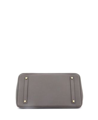 Birkin 35 Handbag Grey Togo with Gold Hardware