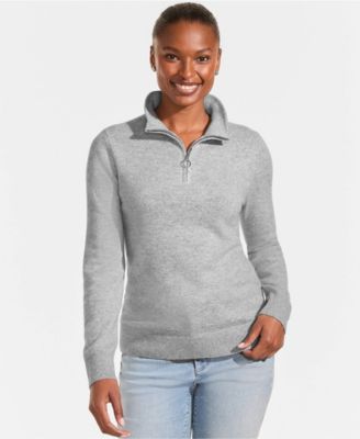 Women's Cashmere Quarter Zip Sweater