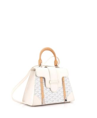 PM Saigon Top Handle Bag Coated Canvas with Leather