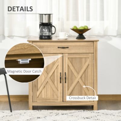 32" Modern Farm Style Sideboard Storage Buffet Server Cabinet Organizer