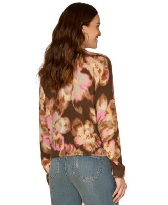 Women's Printed Long-Sleeve Sweater