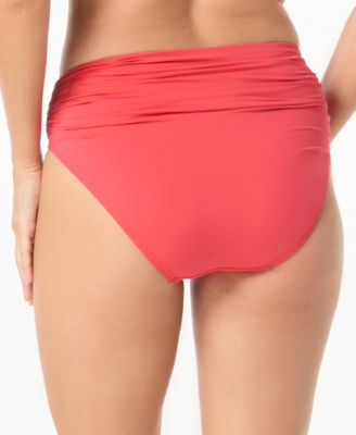 Women's Shirred-Waist Bikini Bottoms 