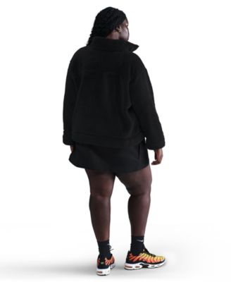 Plus Size Sportswear Essential High-Pile Fleece Jacket