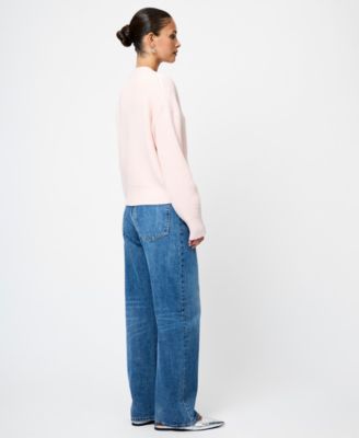 Women's Babysoft Knit V-Neck Embellished Bow Cardigan Sweater