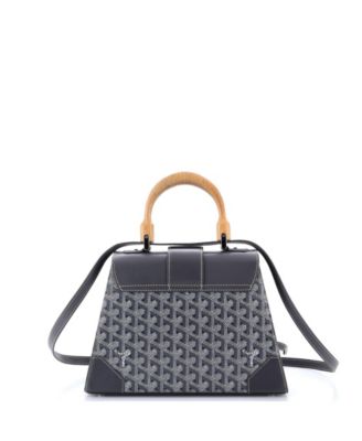 PM Saigon Top Handle Bag Coated Canvas with Leather