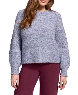 Women's Boucle Long Sleeve Crew Neck Sweater