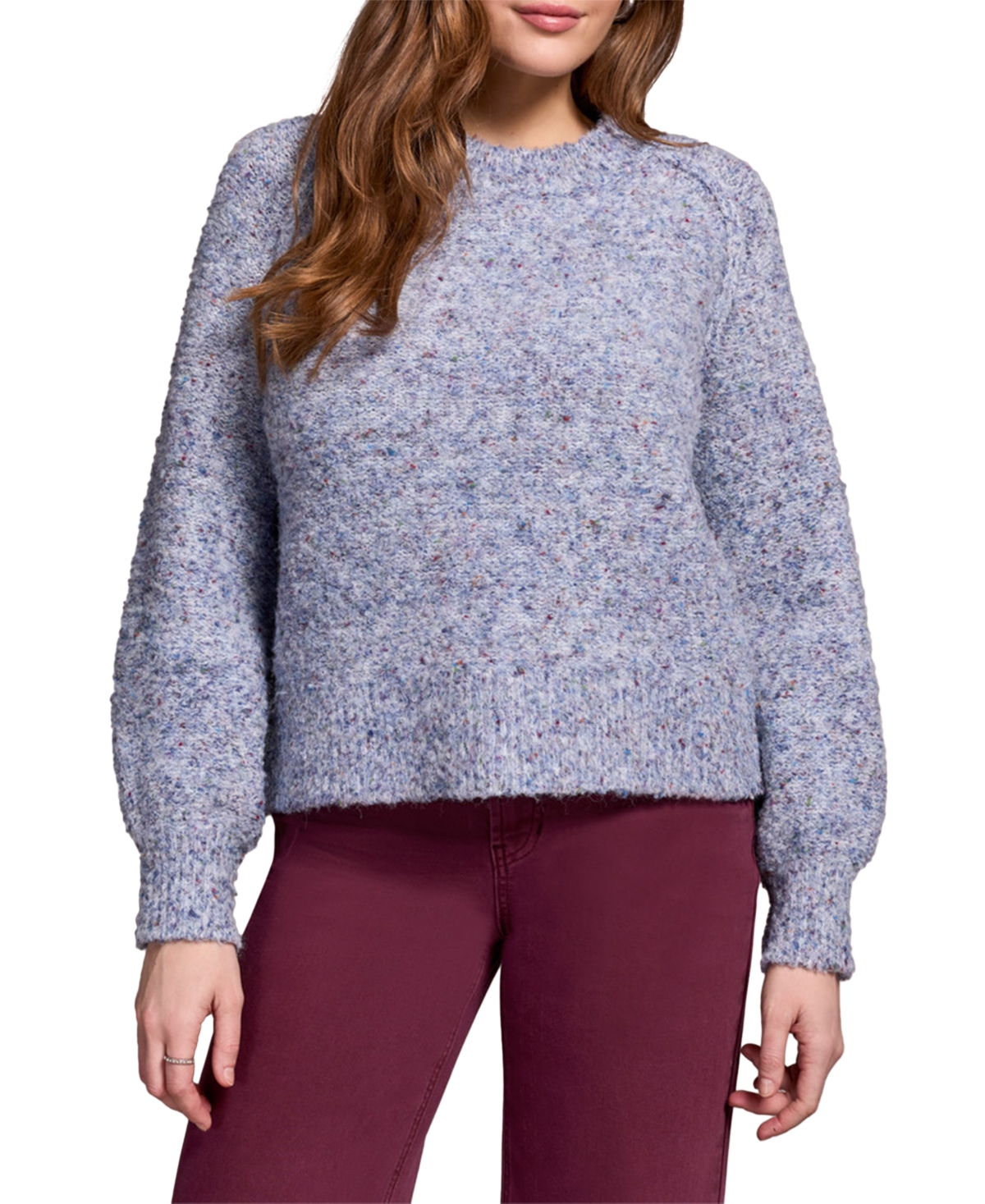 Tribal Women's Boucle Long Sleeve Crew Neck Sweater