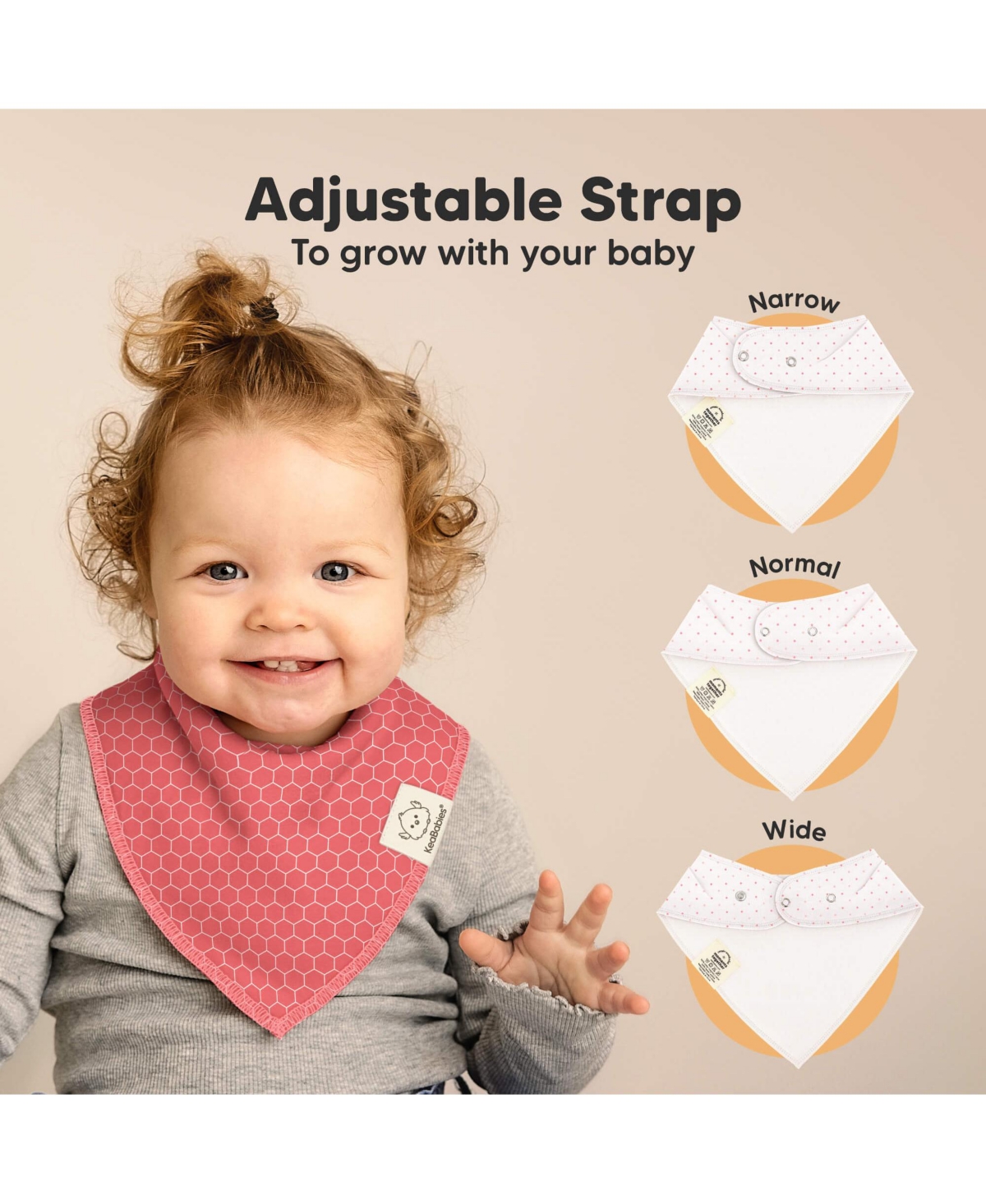 KeaBabies 8pk Baby Bandana Bibs, Baby Drool Bibs for Baby Girl, Boy, Baby Bibs for Infant, Newborn