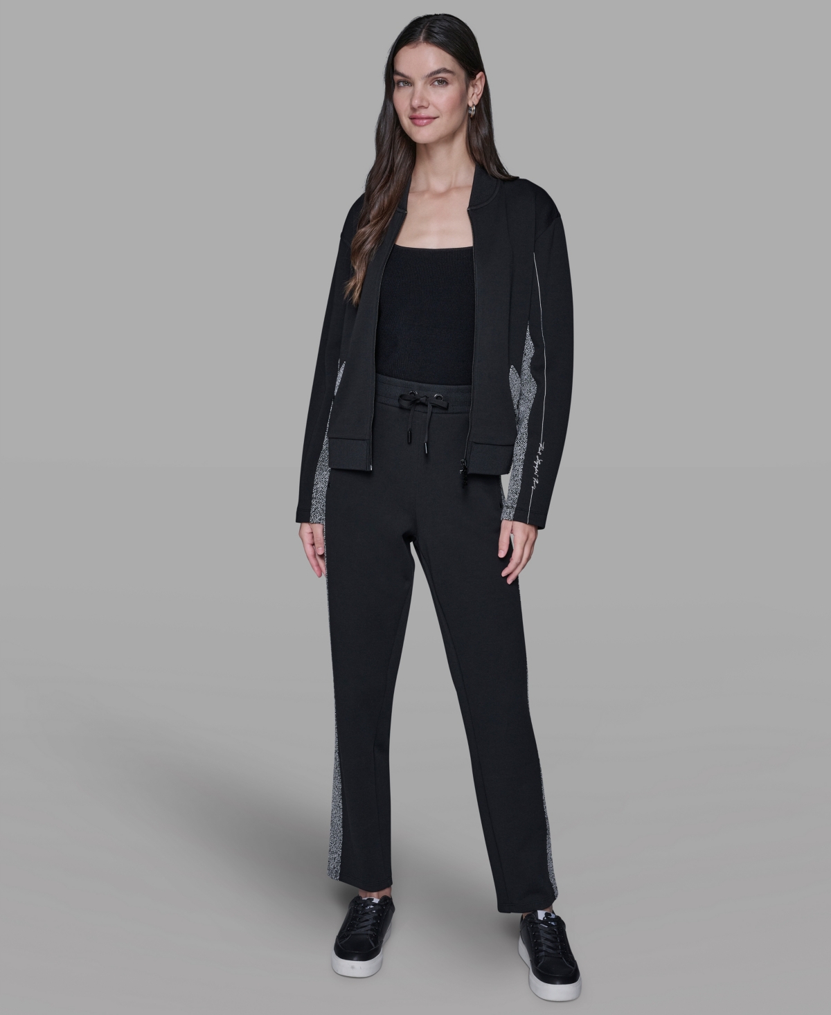 Karl Lagerfeld Paris Women's Long-Sleeve Bomber Jacket