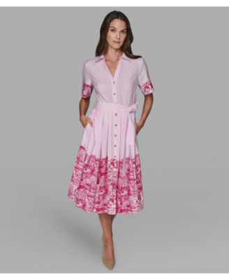 KARL LAGERFELD PARIS - Women's Printed Shirt Dress