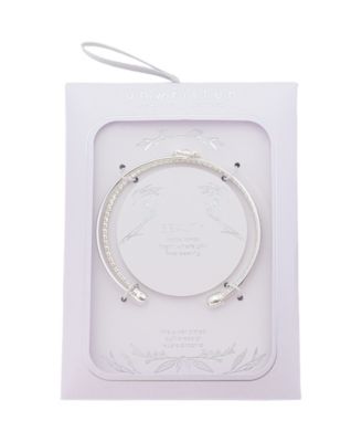 Cubic Zirconia And Crystal Butterfly Cuff Bracelet