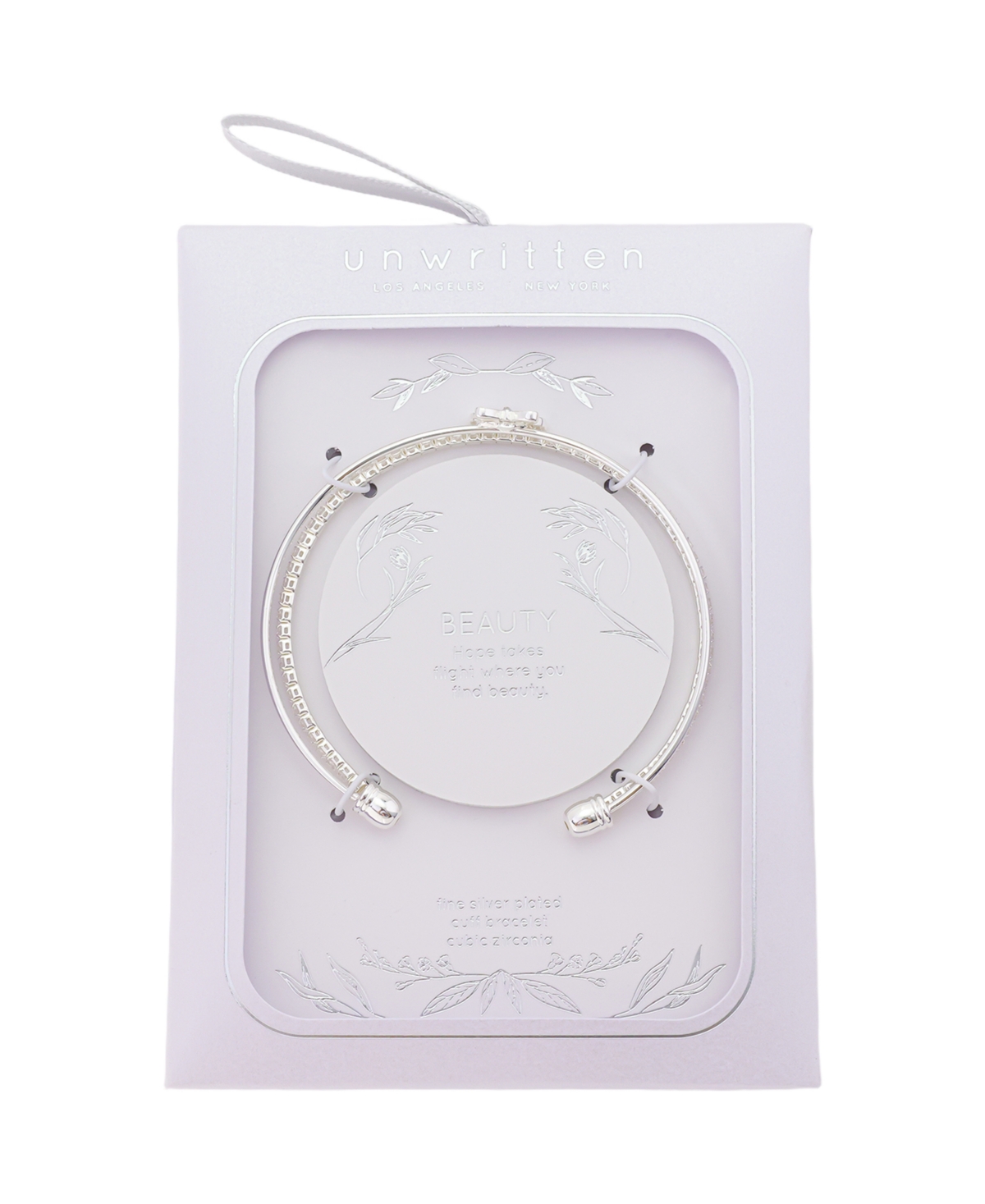 Unwritten Cubic Zirconia And Crystal Butterfly Cuff Bracelet