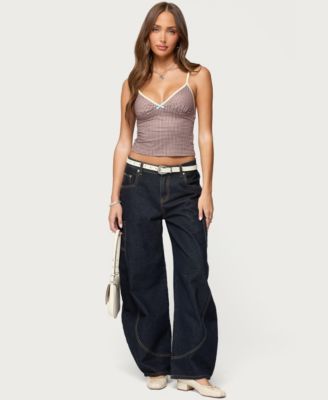 Women's Bettie Contrast Gingham Tank Top