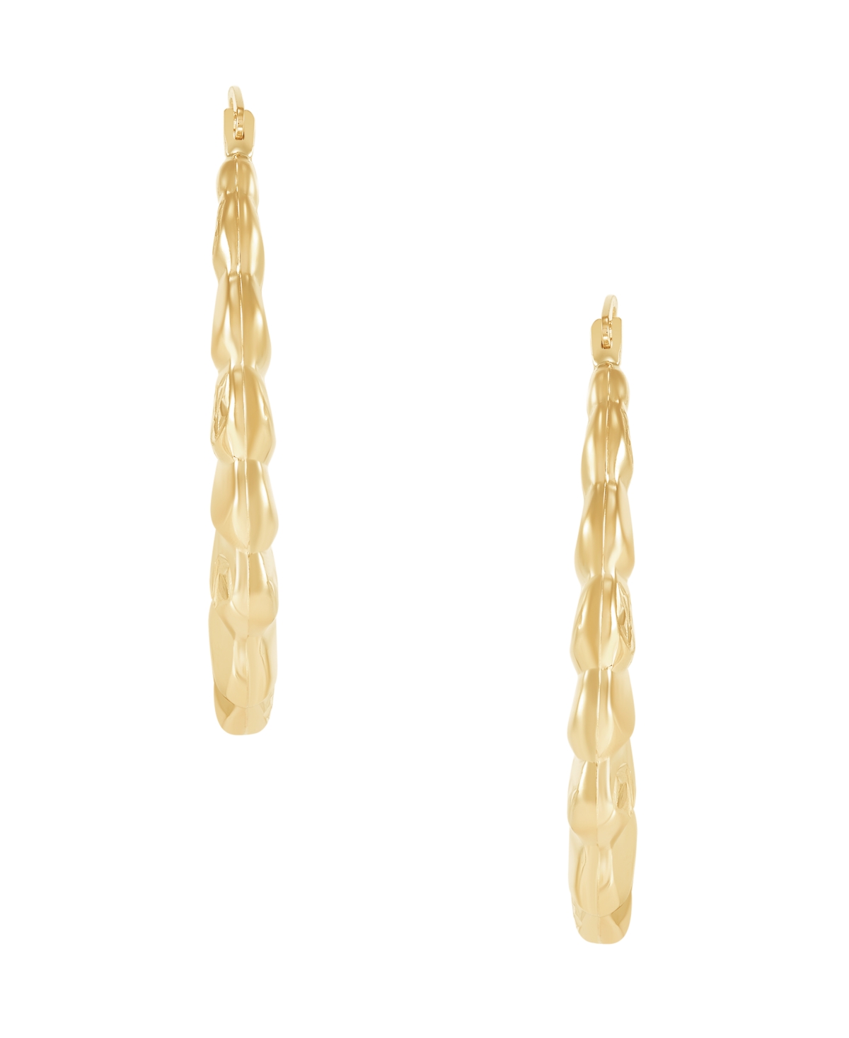 Macy's Oval Hoop Earrings in 14K Yellow Gold
