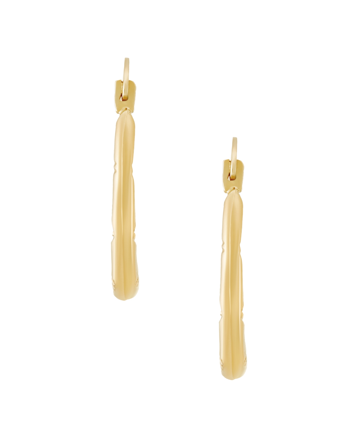 Macy's Patter Hoop Earrings In 14k Yellow Gold In Gold