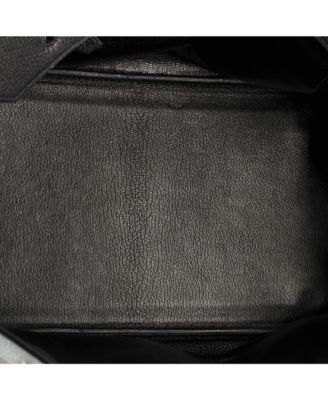 Birkin 35 Handbag Black Clemence with Palladium Hardware