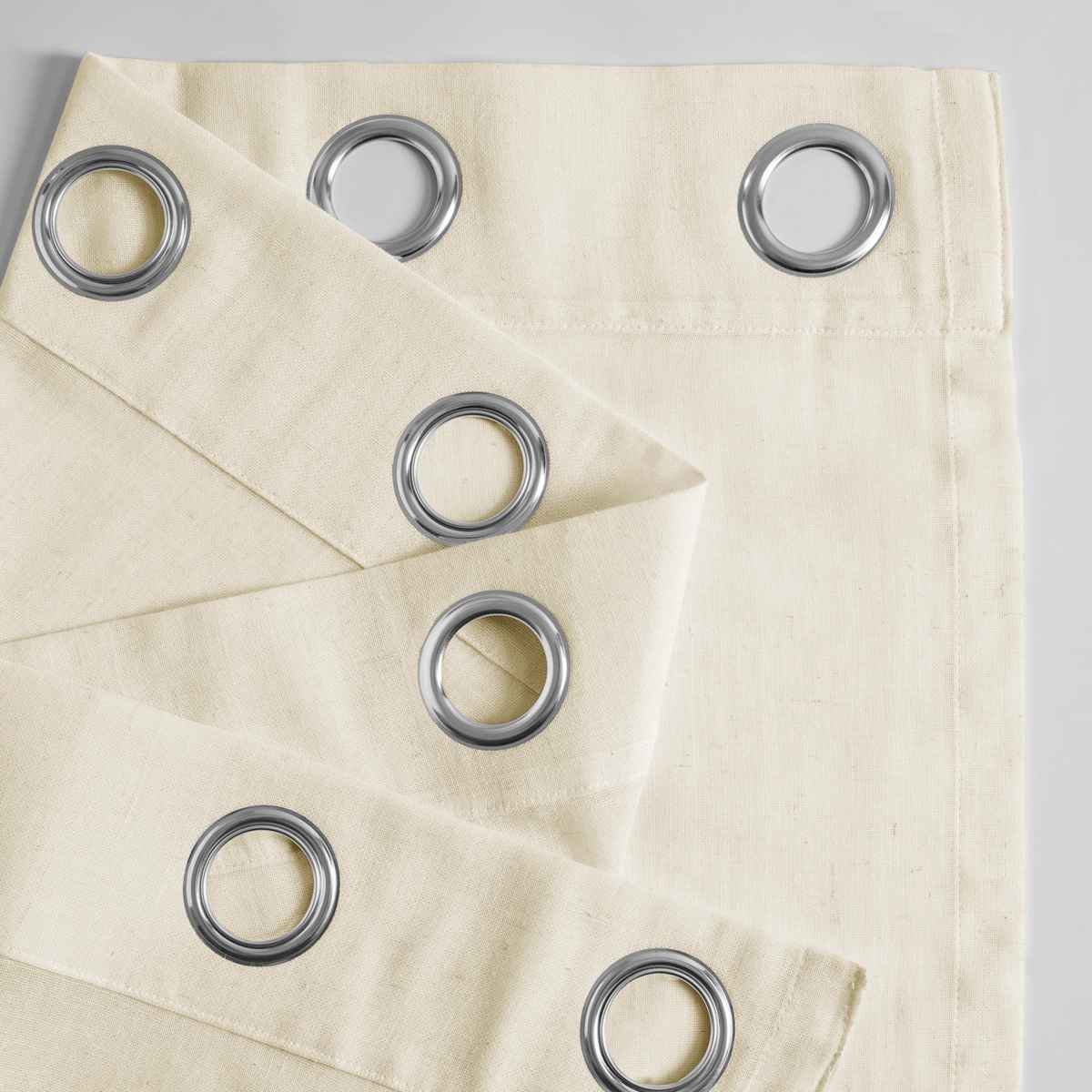 Half Price Drapes Gardenia Grommet Textured Faux Linen Sheer Curtain