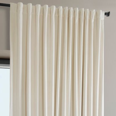 Extra Wide Signature Plush Velvet Hotel Blackout Curtain