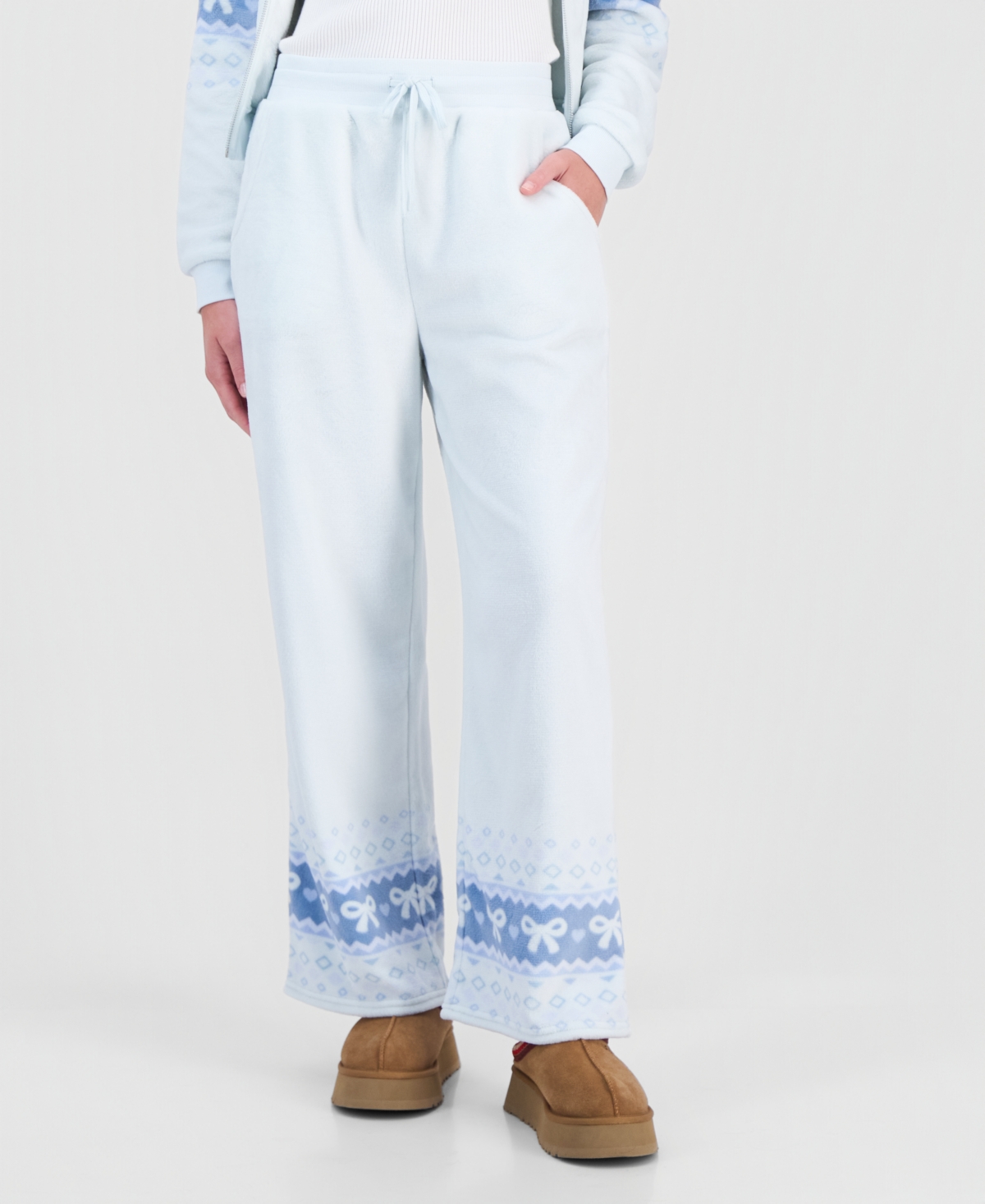 Sincerely Jules Juniors' Mink Pull-on Wide-leg Pants In Blue