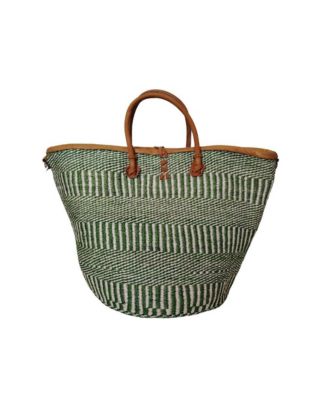 Evergreen Wholeness Handmade Sisal Straw Basket Tote