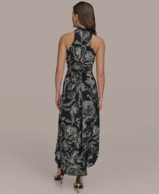 Women's Cowl Neck Midi Dress