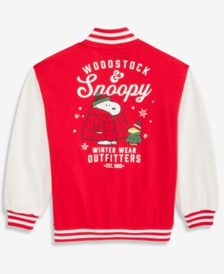 Little & Big Boys Snoopy Varsity Jacket, Macy's Exclusive
