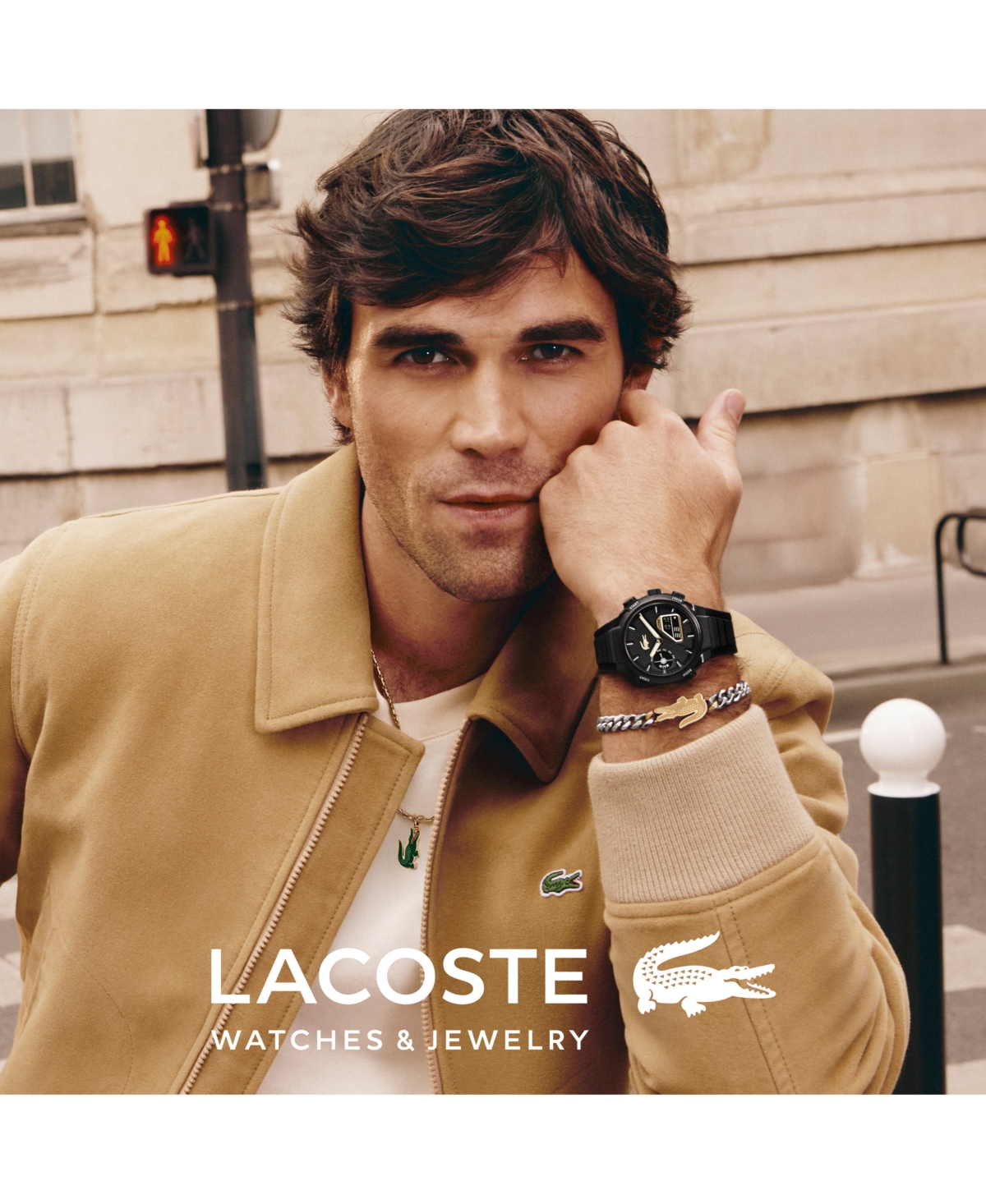 Lacoste Men's LC33 Black Silicone Strap Watch