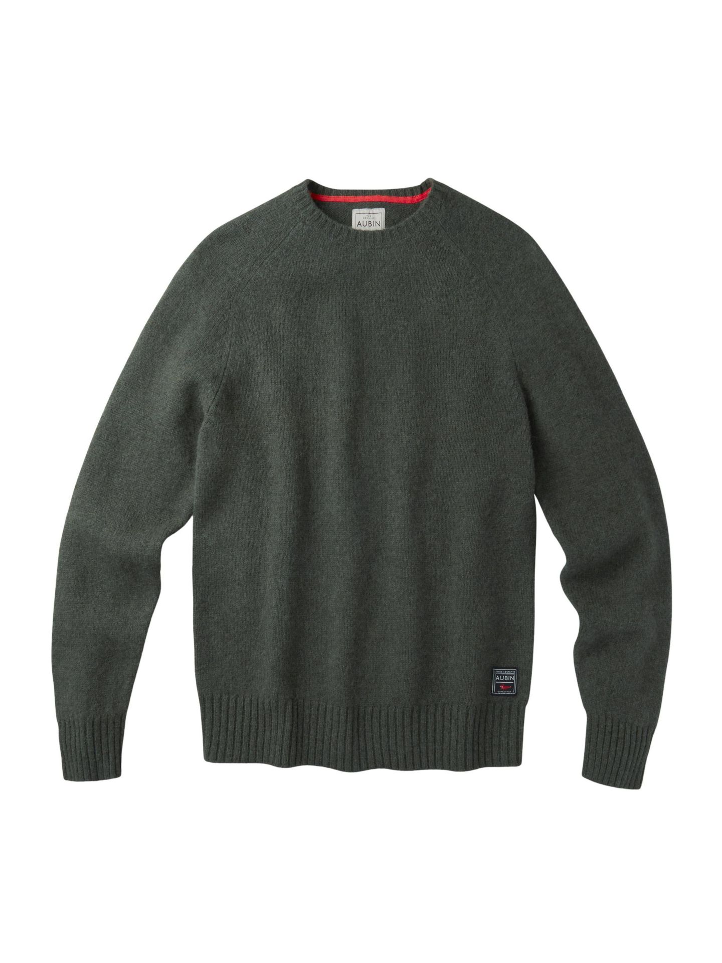 Мужской свитер Aubin Prestwick Shetland Crew Neck, цвет: Тёмный зелёный — фото 7