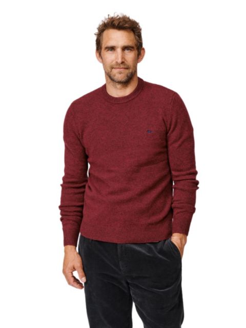 Мужской свитер Aubin Phillips Lambswool Crew Neck, цвет: Бордово-красный