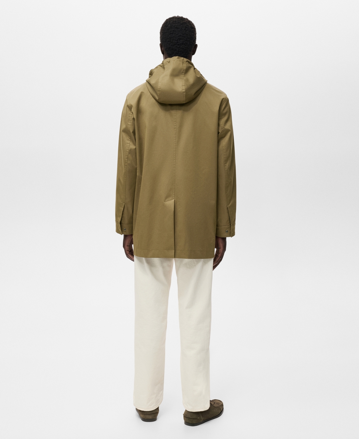 Mango Men's Water-Repellent Hooded Parka