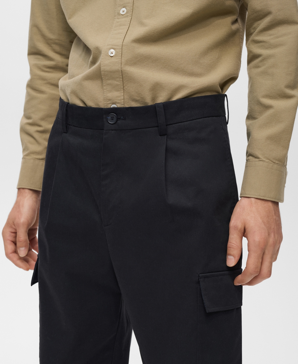 Mango Men's Regular-Fit Cotton Cargo Pants