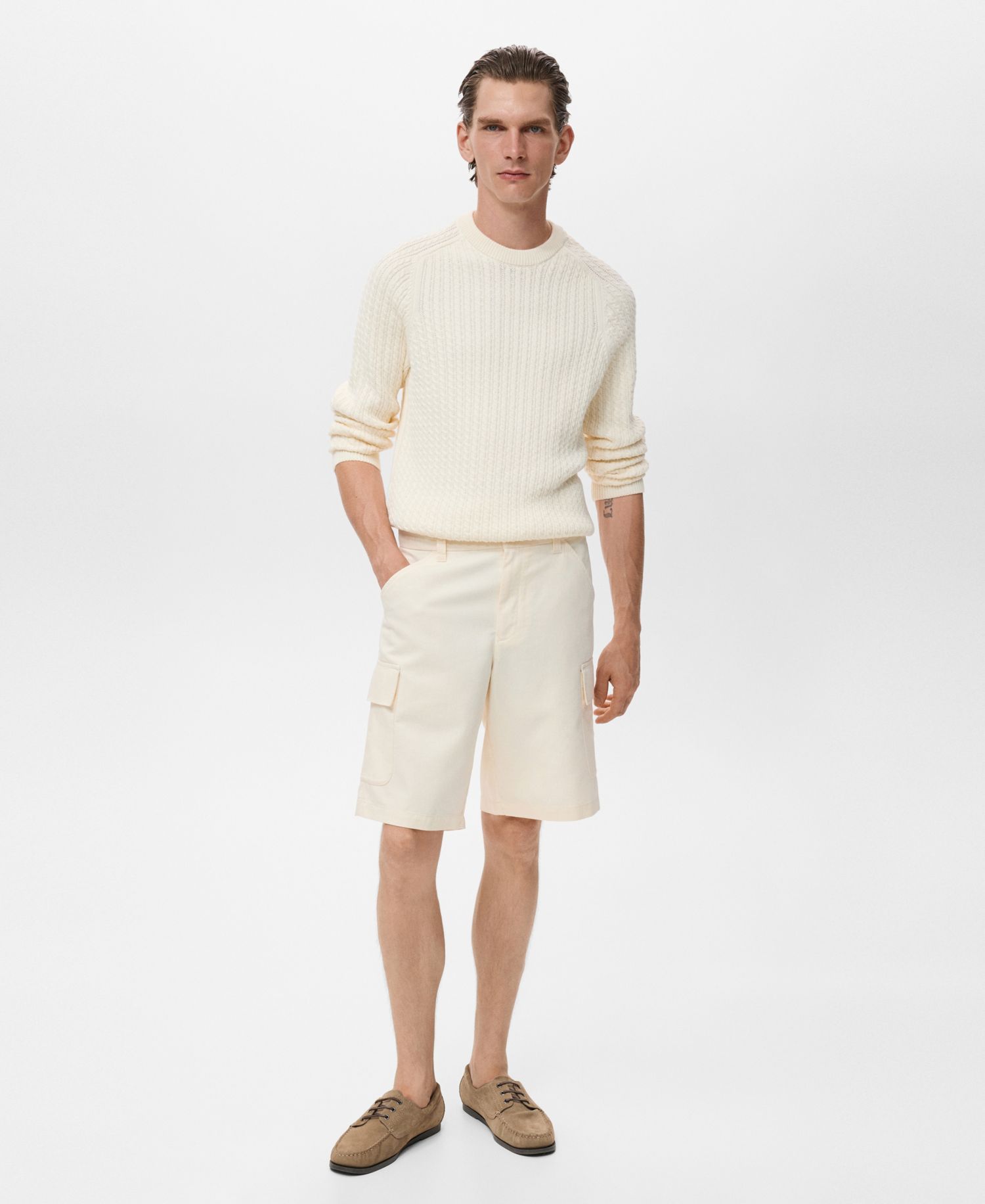Men's Cotton Lyocell Cargo 10" Bermuda Shorts