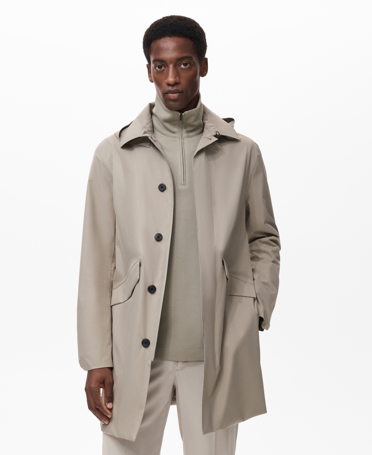 Mango Men's Thermolite Waterproof Pockets Parka