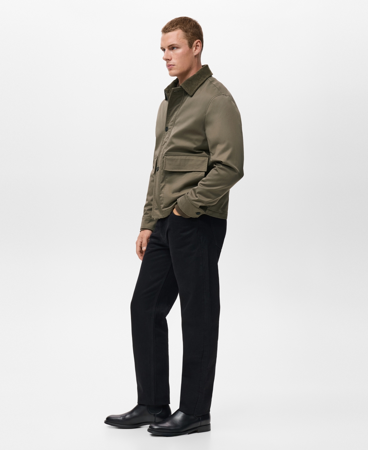 Mango Men's Pockets Water-Repellent Jacket